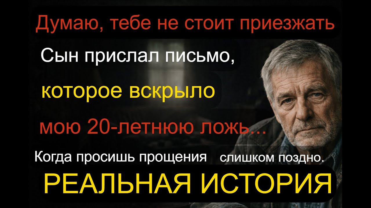 Думаю, тебе не стоит приезжать : Сын прислал письмо, которое вскрыло мою 20-летнюю ложь...