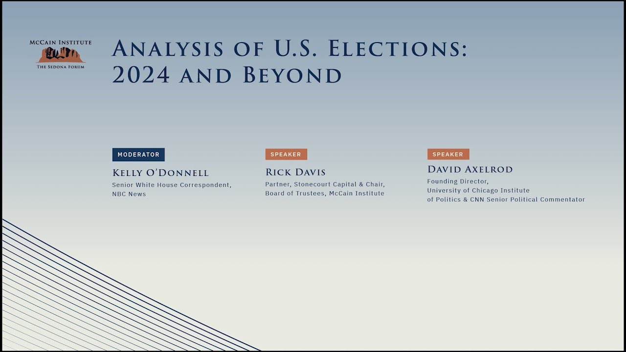 Analysis of US Elections: 2024 and Beyond | Sedona Forum 2024
