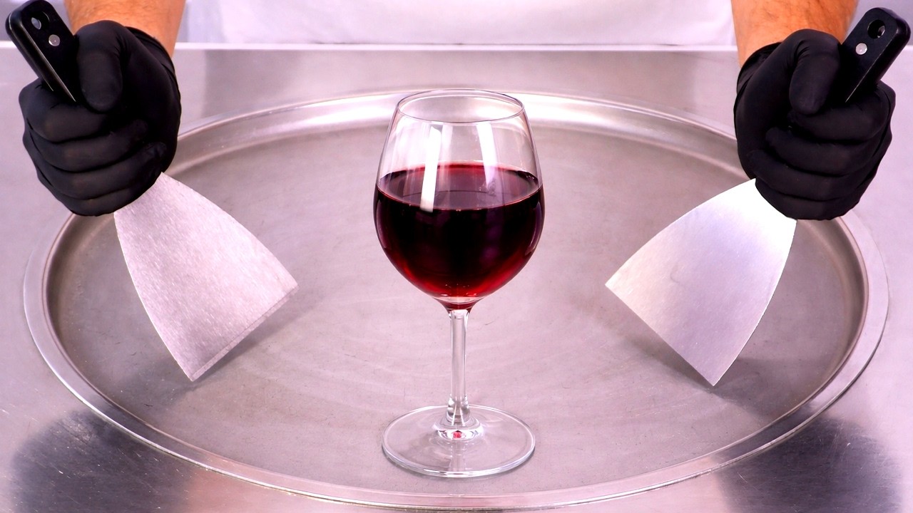 Red Wine - Ice Cream Rolls | Satisfying Visual ASMR 🍷