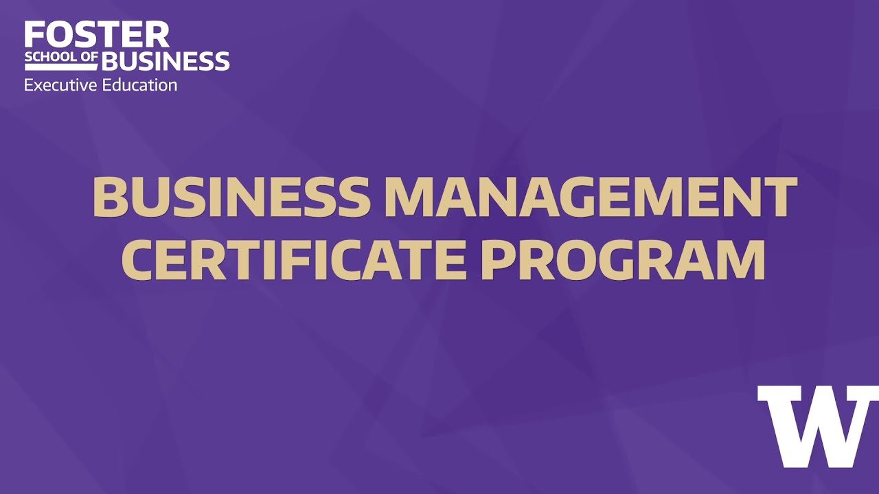 Student Experience in the Business Management Certificate Program