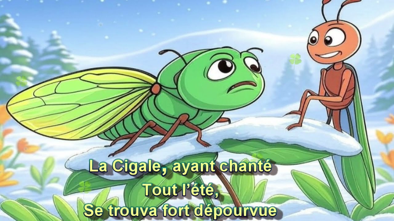 Apprendre le Français par la poésie. B1-B2. /  La cigale et la fourmi.