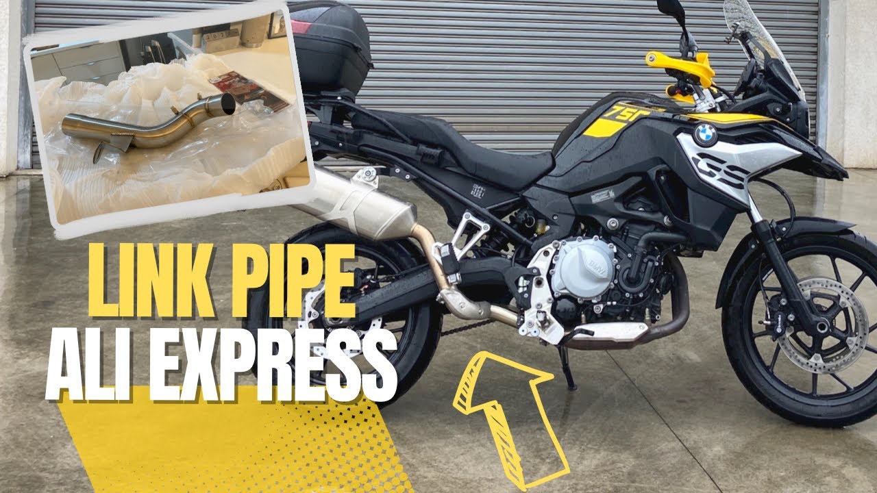 TIREI A MARMITA DO ESCAPAMENTO DA BMW F750 GS - LINK PIPE DO ALI EXPRESS.