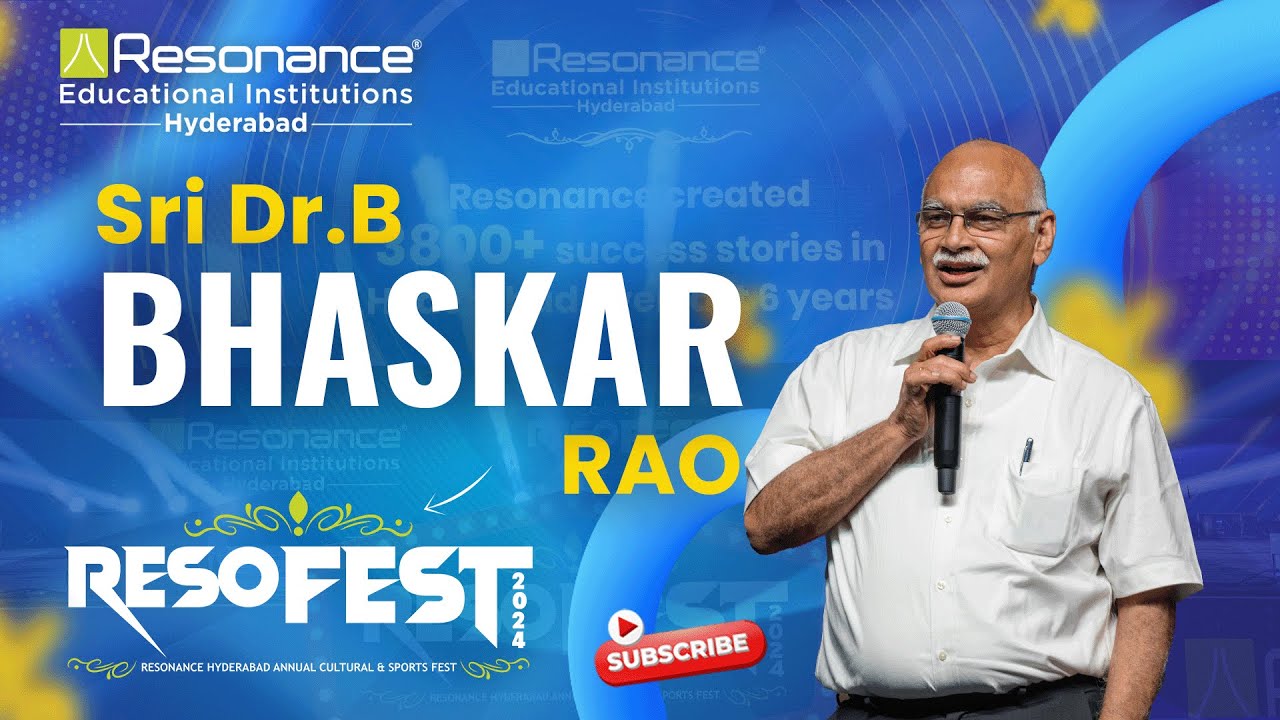 Dr. Bhaskar Rao Bollineni Inspires Students at Resofest 2024 | Resonance Hyderabad