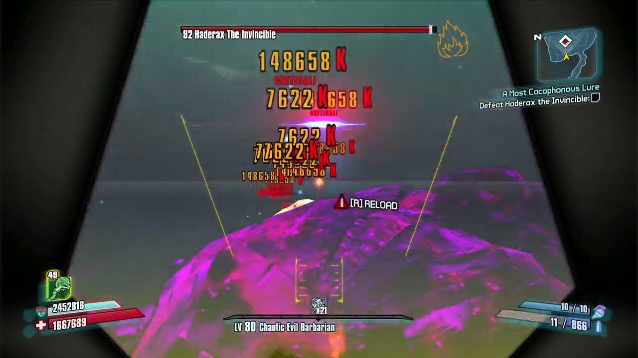 Haderax the Invincible OP10 speedkill (Bee + CC) | Krieg | Borderlands 2