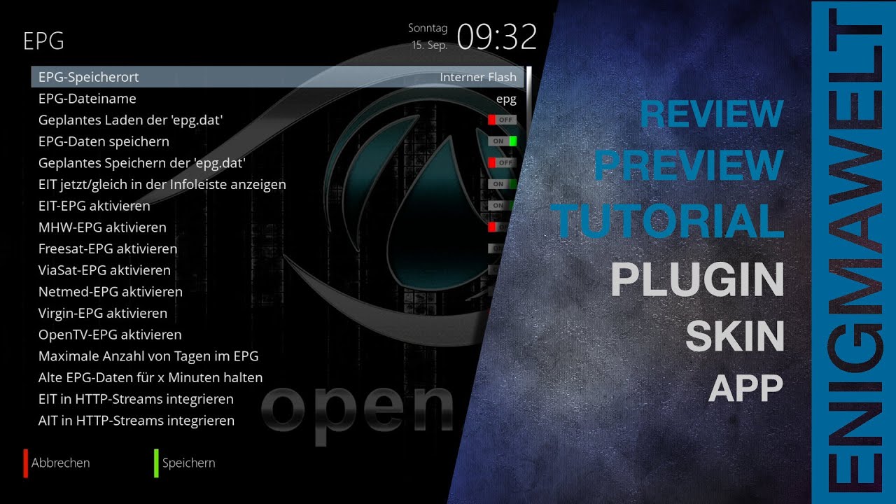 A-Z OpenATV - EPG (Einstellungen) | Deutsch