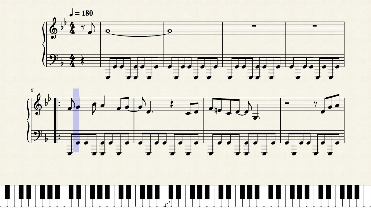 New Super Mario Bros. Wii - World 8 [Piano Sheet Music]