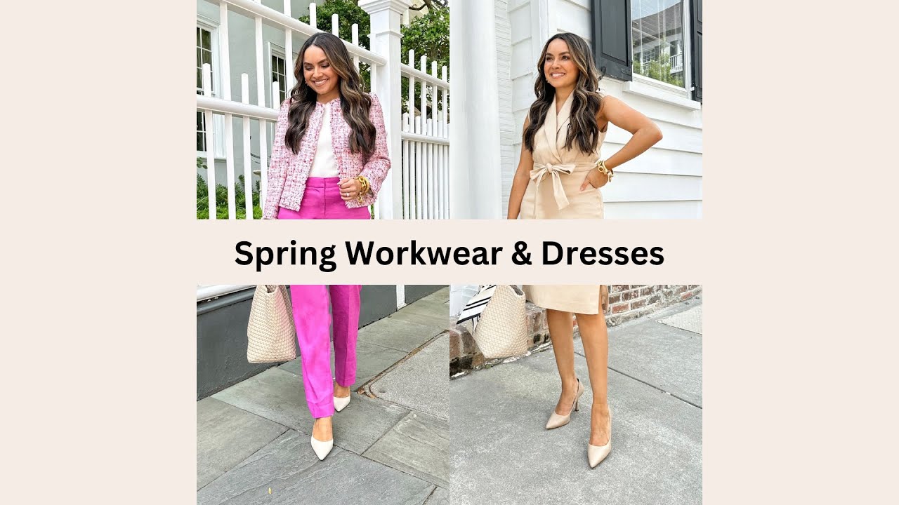 Spring workwear and dresses try on - petite outfits 🌸
