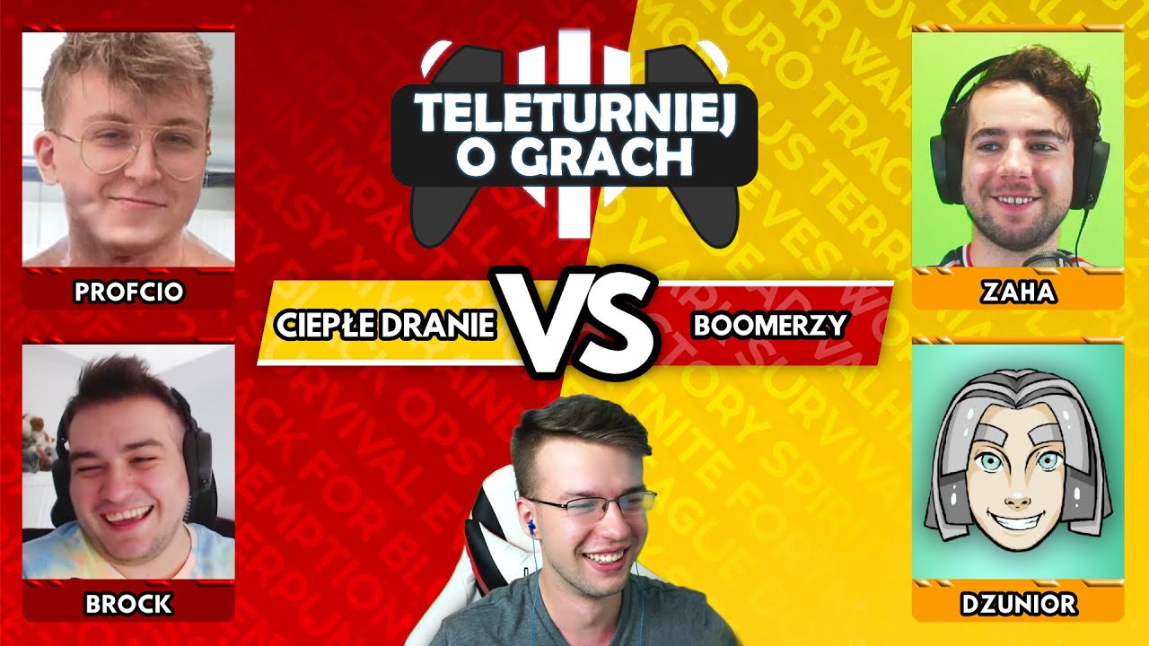 Coś się nie udało... 🎮 @zahaczai i @DzuniorJR vs @profcio i Brock [S1E7] Teleturniej o Grach