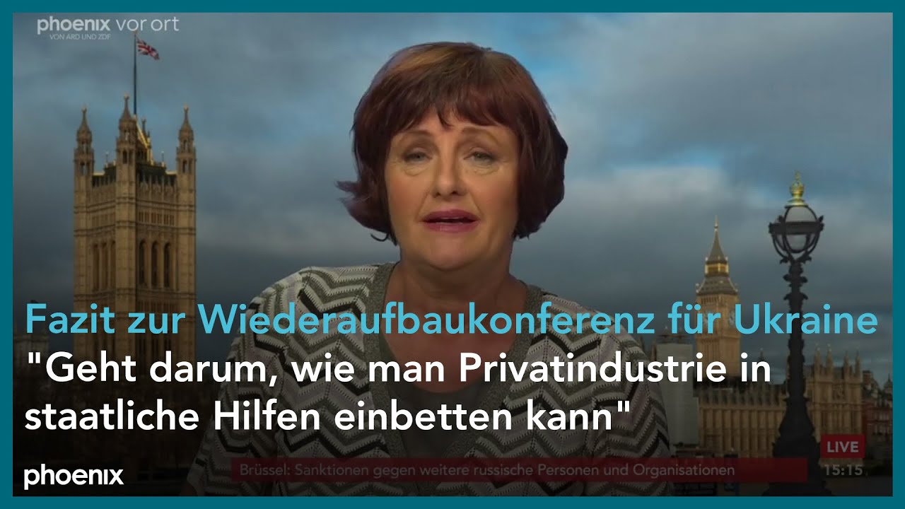 Annette Dittert (ARD London) mit Einschätzungen zur Wiederaufbaukonferenz qam 21.06.23