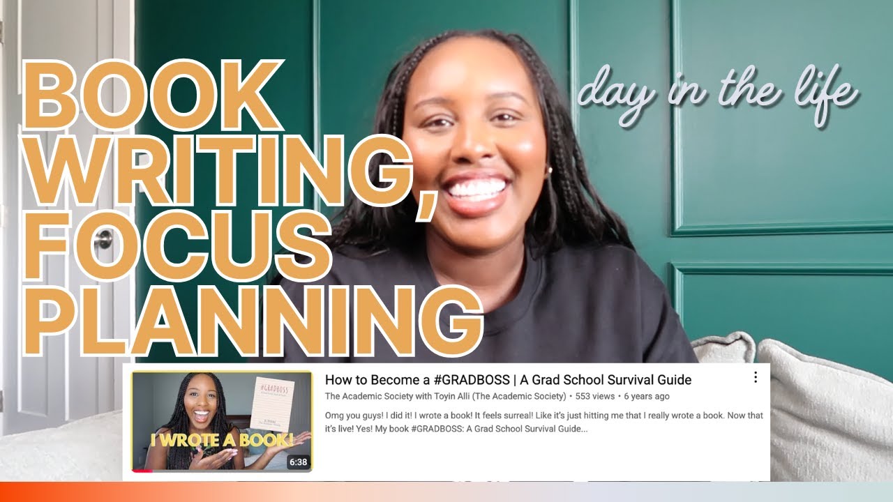 A PRODUCTIVE Saturday Workday | BTS Writing My #GRADBOSS Book (Grad Student Survival Guide) ✍🏾