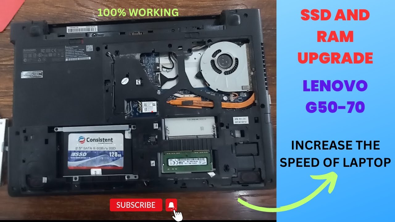 SSD and ram upgrade in old Lenovo G50-70 laptop | hard disk remove | SSD installation #ssd #laptop