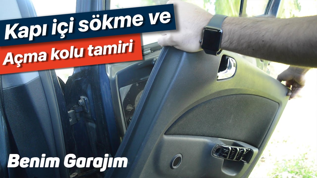 Opel Corsa D kapı iç döşemesi nasıl sökülür - Kapı açma kolu tamiri - Halat takma