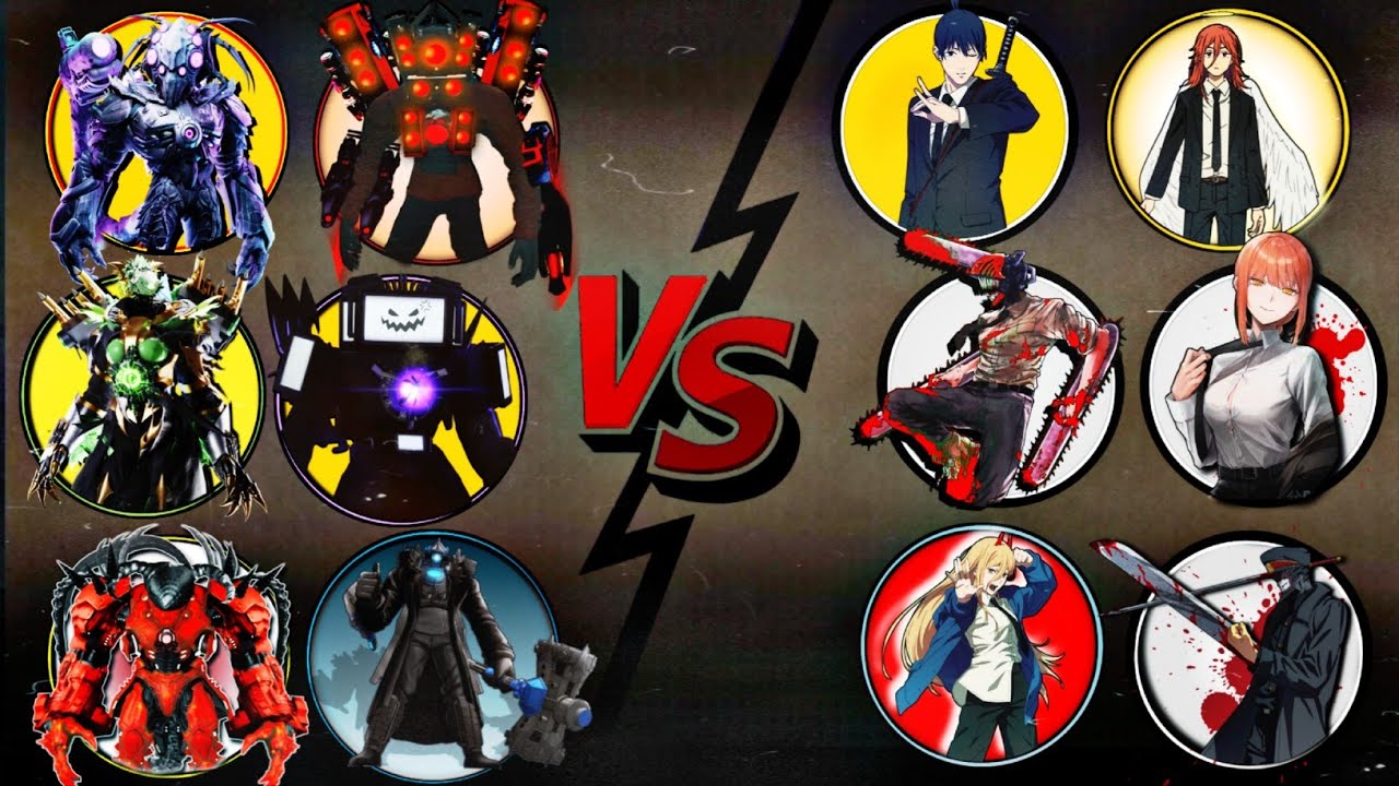 Skibidi Toilet - Titan TV Man Team Vs Chainsaw Man, Katana Man, Makima and Others | Most Epic Video