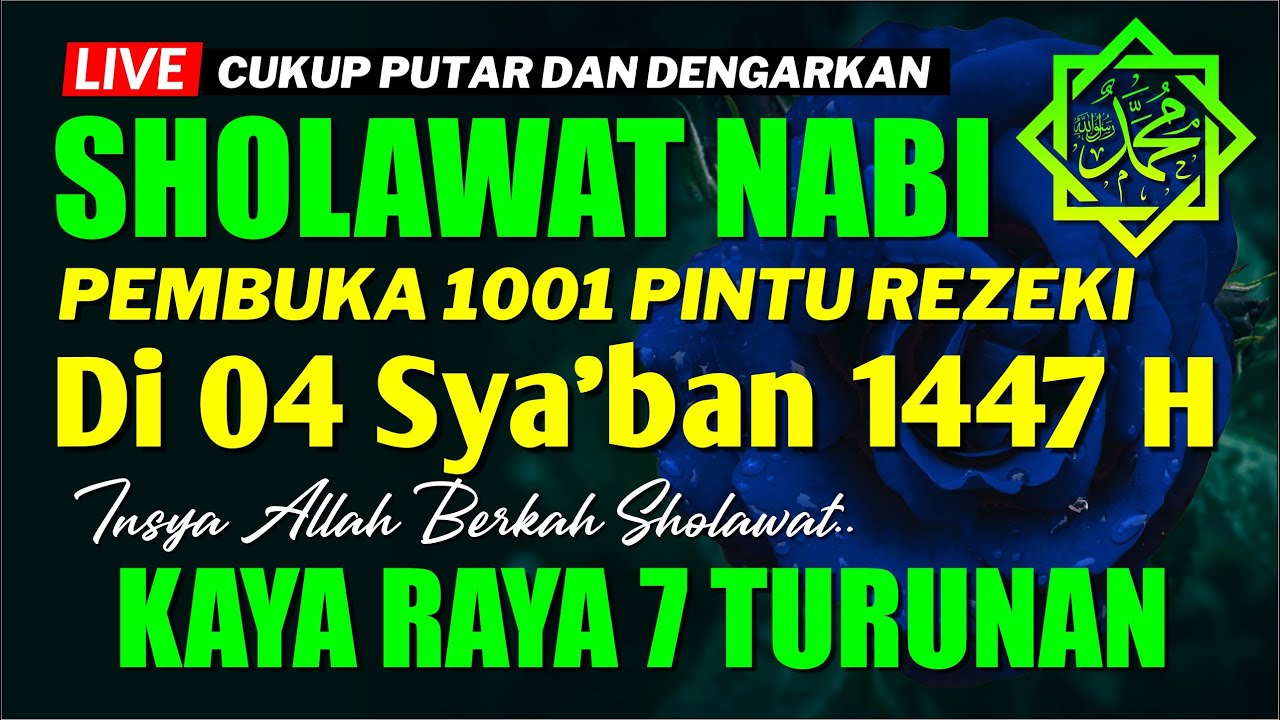 SHOLAWAT PENARIK REZEKI PALING DAHSYAT |  Sholawat Jibril Paling Merdu