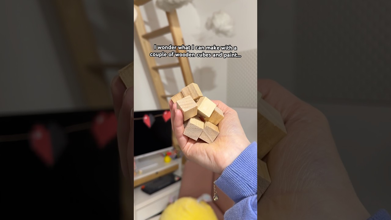 Turning wooden cubes into MINECRAFT items IRL 🌷