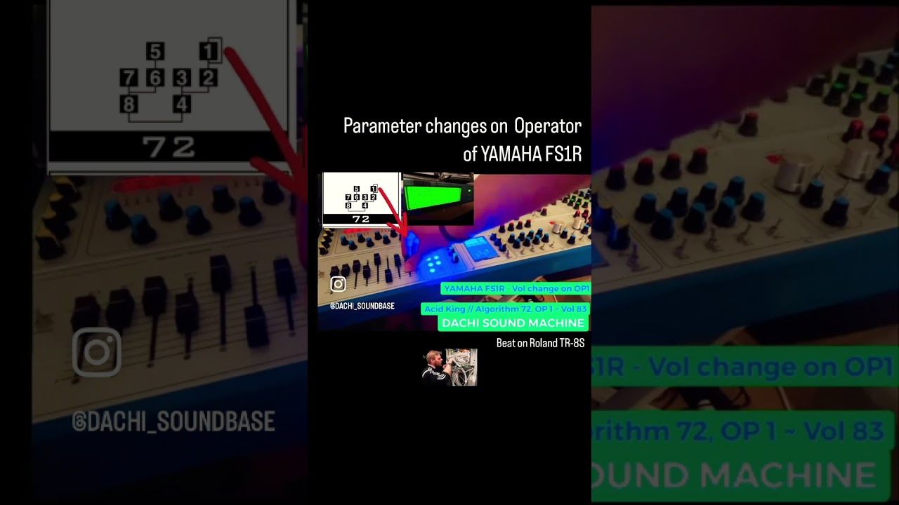 TECHNO ACID BASSLINE on YAMAHA FS1R - Operator as Modulator 