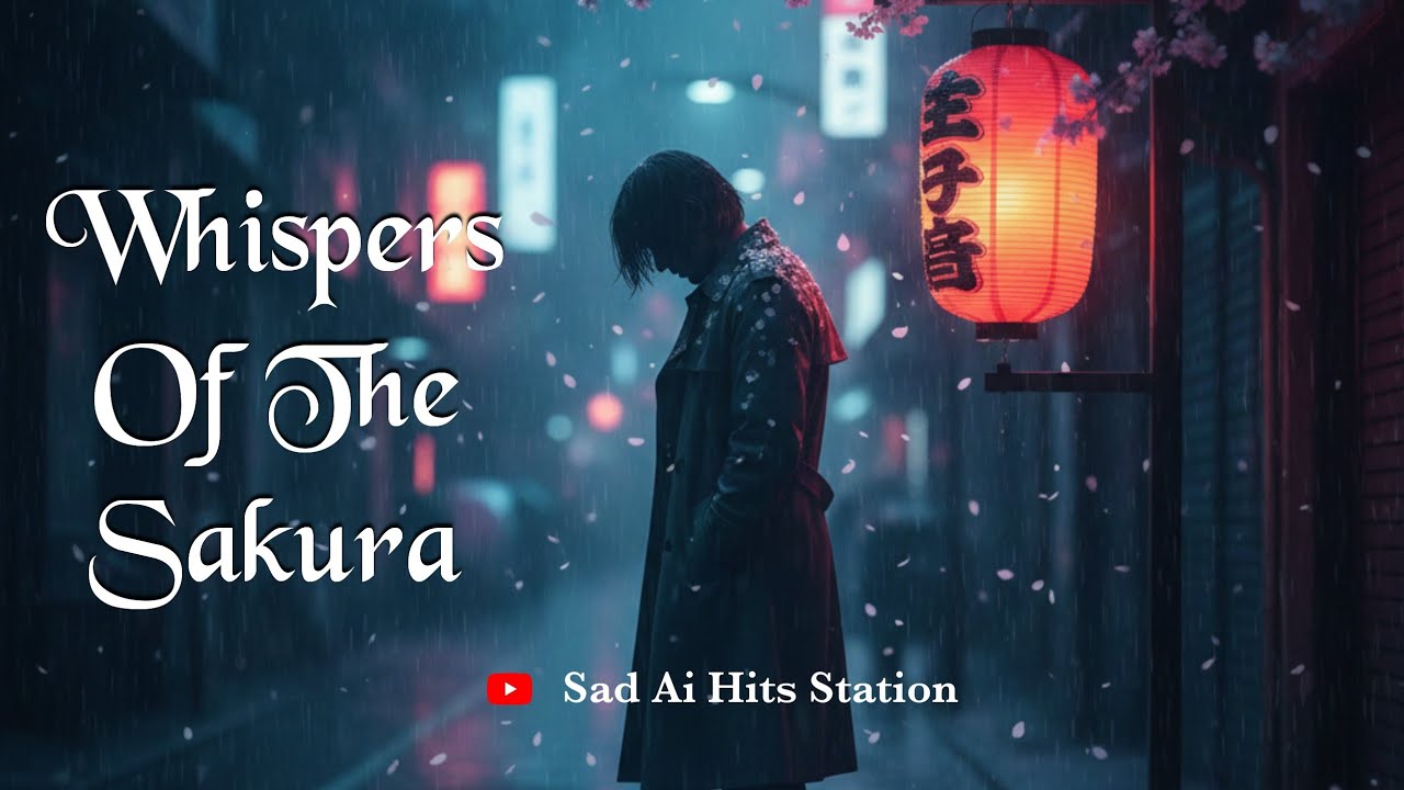 Whispers Of The Sakura (Japanese Sad Song) English -Sad Ai Hits Station (Official Lyrics Video)