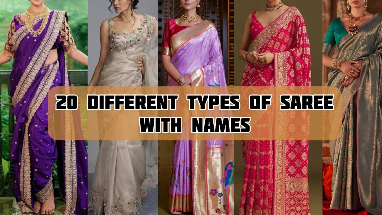 20 Different Types of Sarees with Name || The Fashion Edit
