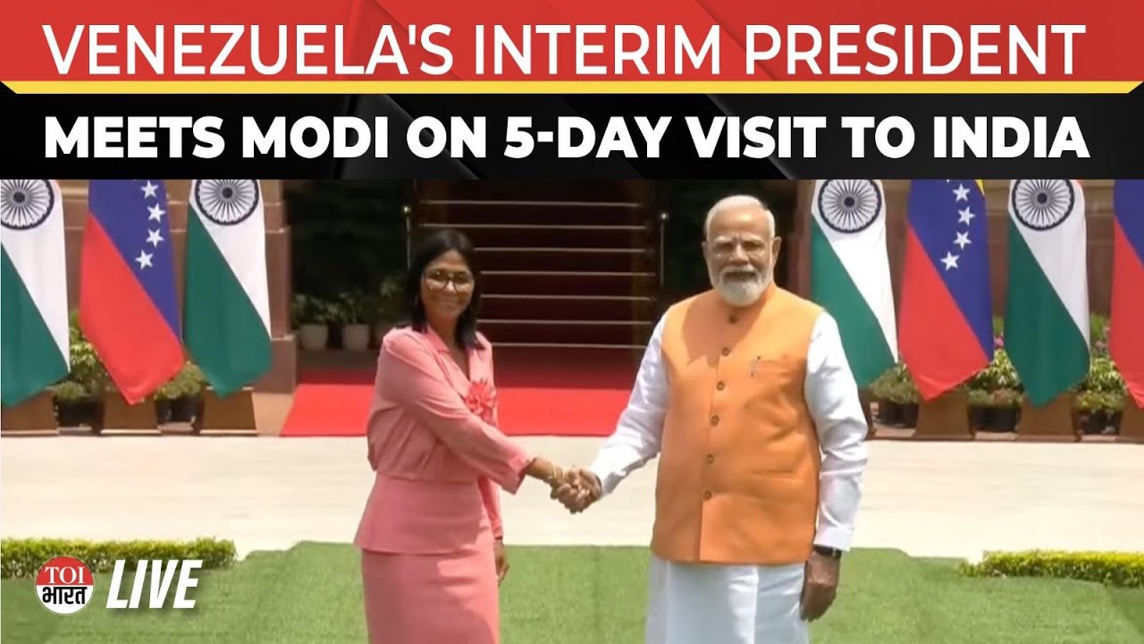 PM Modi Meets Venezuela's Interim President Delcy Rodriguez At Hyderabad House