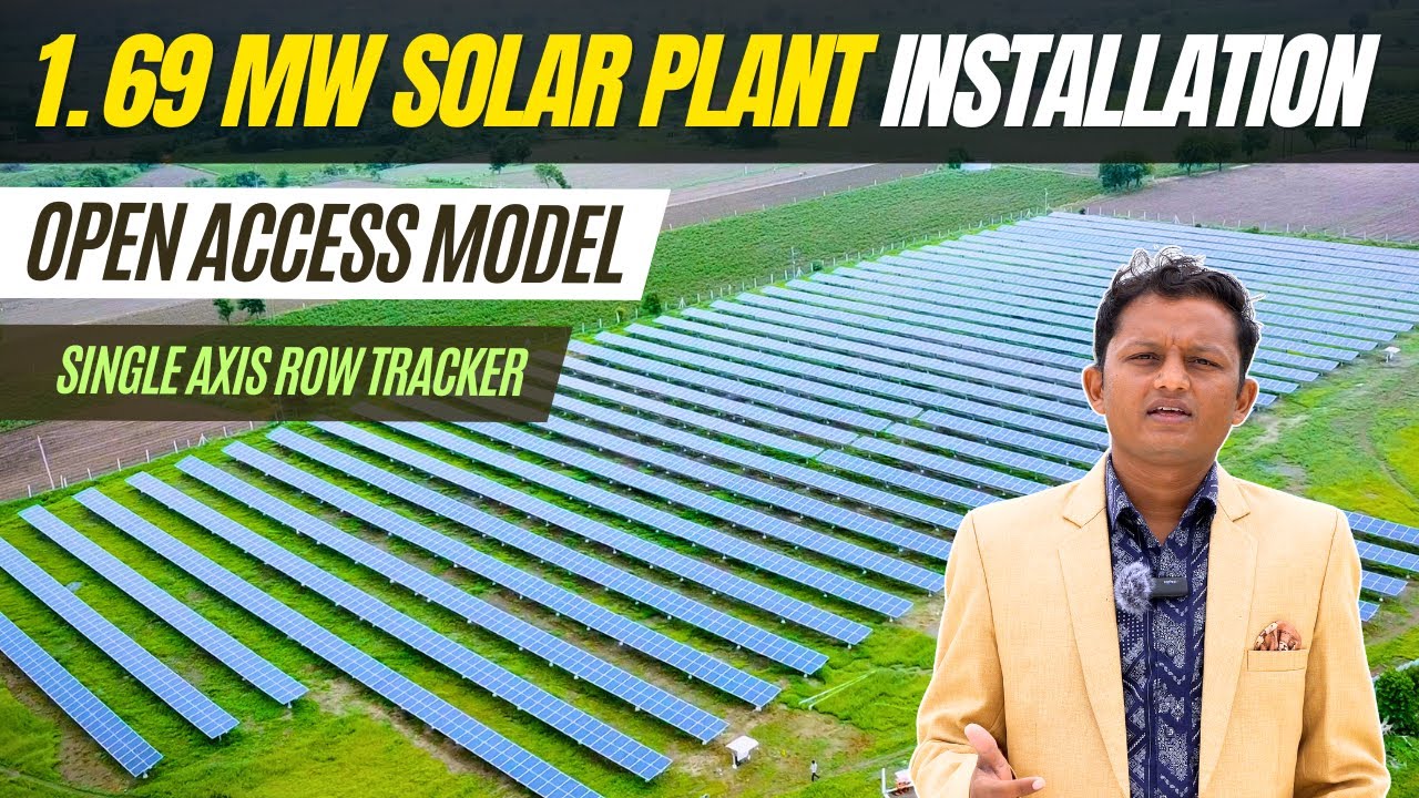 1 Megawatt Solar Power Plant in India with Single Axis Row Solar Tracking System | 1 MW Solar Plant