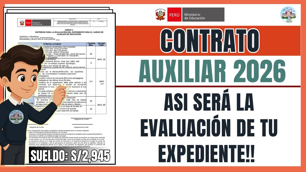 𝐂𝐎𝐍𝐓𝐑𝐀𝐓𝐎 𝐃𝐄 𝐀𝐔𝐗𝐈𝐋𝐈𝐀𝐑 𝟐𝟎𝟐𝟔 (𝐒𝐔𝐄𝐋𝐃𝐎 𝐃𝐄 𝐒/𝟐𝟗𝟒𝟓) !! 𝐀𝐒𝐈 𝐒𝐄𝐑𝐀́ 𝐋𝐀 𝐄𝐕𝐀𝐋𝐔𝐀𝐂𝐈𝐎́𝐍 𝐃𝐄 𝐓𝐔 𝐄𝐗𝐏𝐄𝐃𝐈𝐄𝐍𝐓𝐄