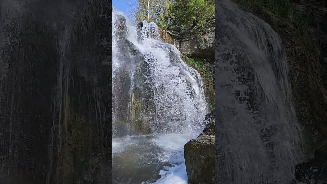 Awesome slow-motion waterfall