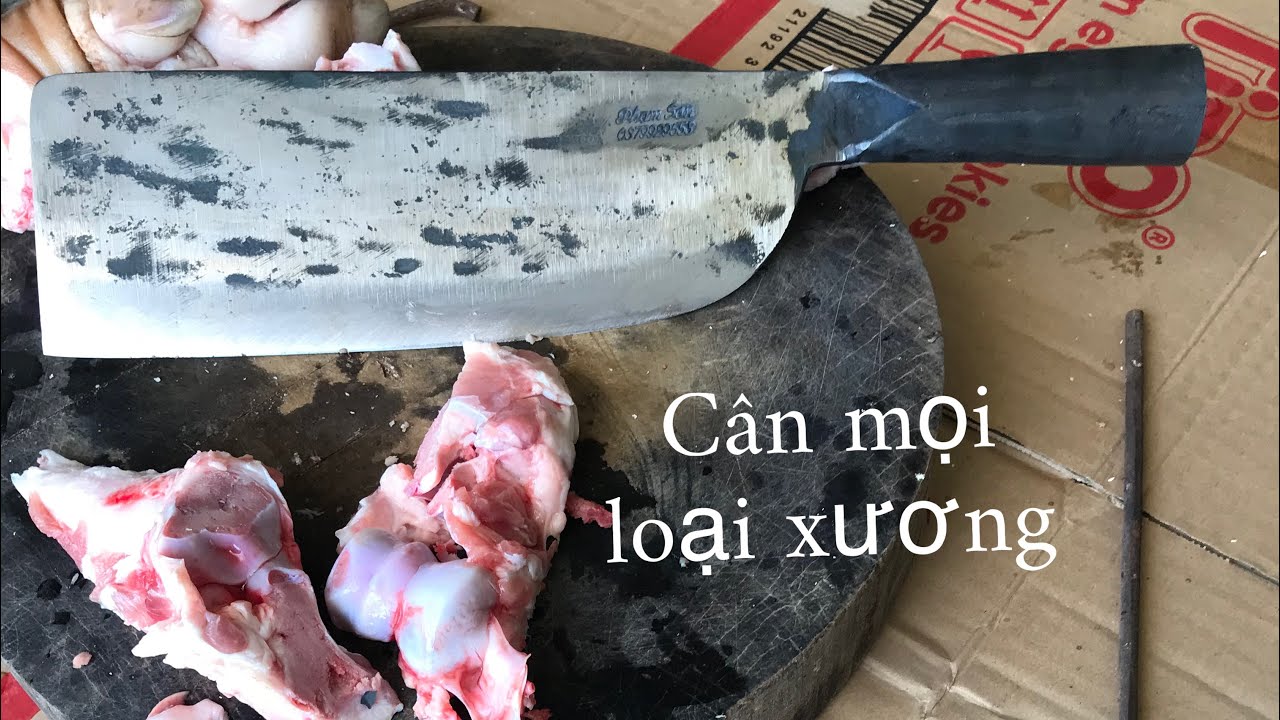 Rèn dao chặt xương bò nặng1,1kg, chém sắt như chém bùn !(zalo 0379929552)