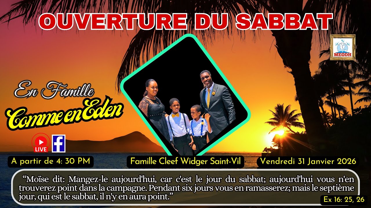 En Famille comme en Eden (Ouverture du Sabbat: 30/01/26)
