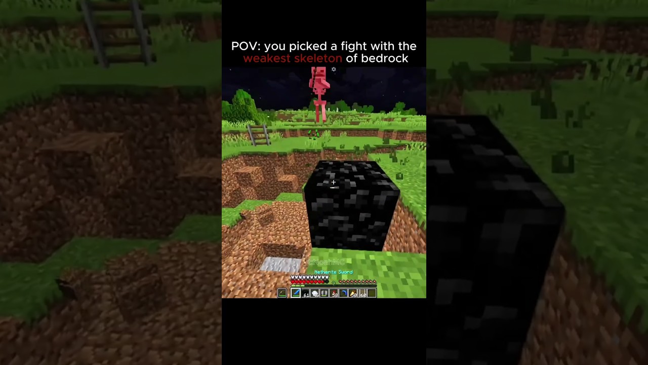 pov you picked a fight with the weakest skeleton of bedrock..  #usa