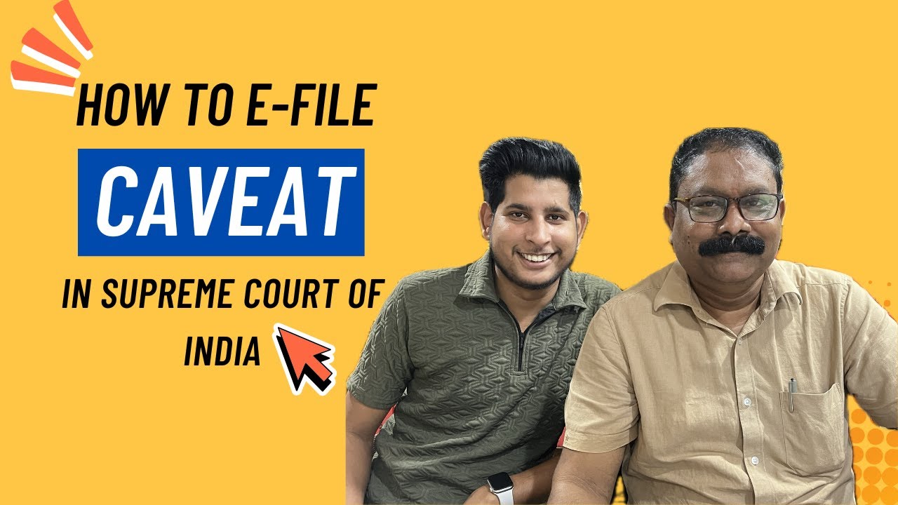 How to e-file Caveat in Supreme Court in India | E-FILING GUIDE