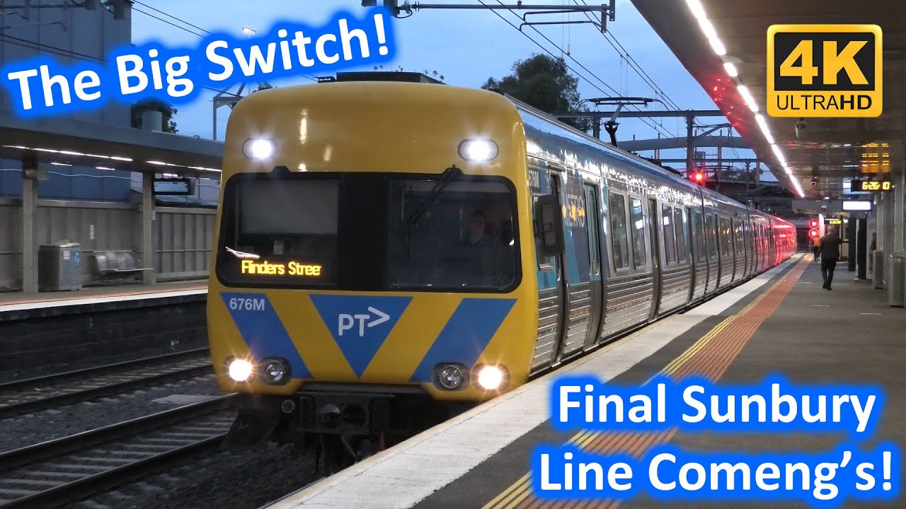 The Big Switch at Sunbury! Final Sunbury Line Comeng Trains & First Metro Tunnel Trains [4K]