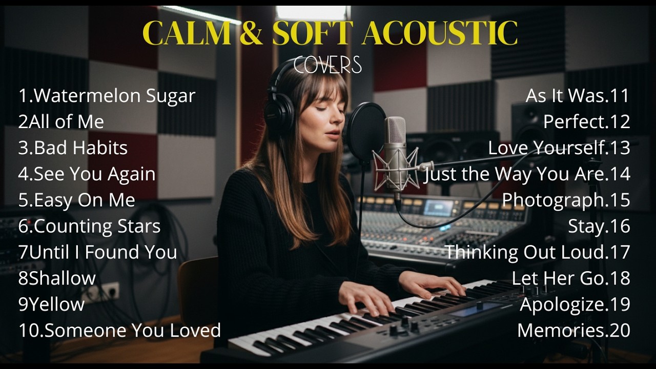 Calm & Soft Acoustic Covers Playlist 2026 🌙 Relaxing Songs for Sleep, Study & Chill