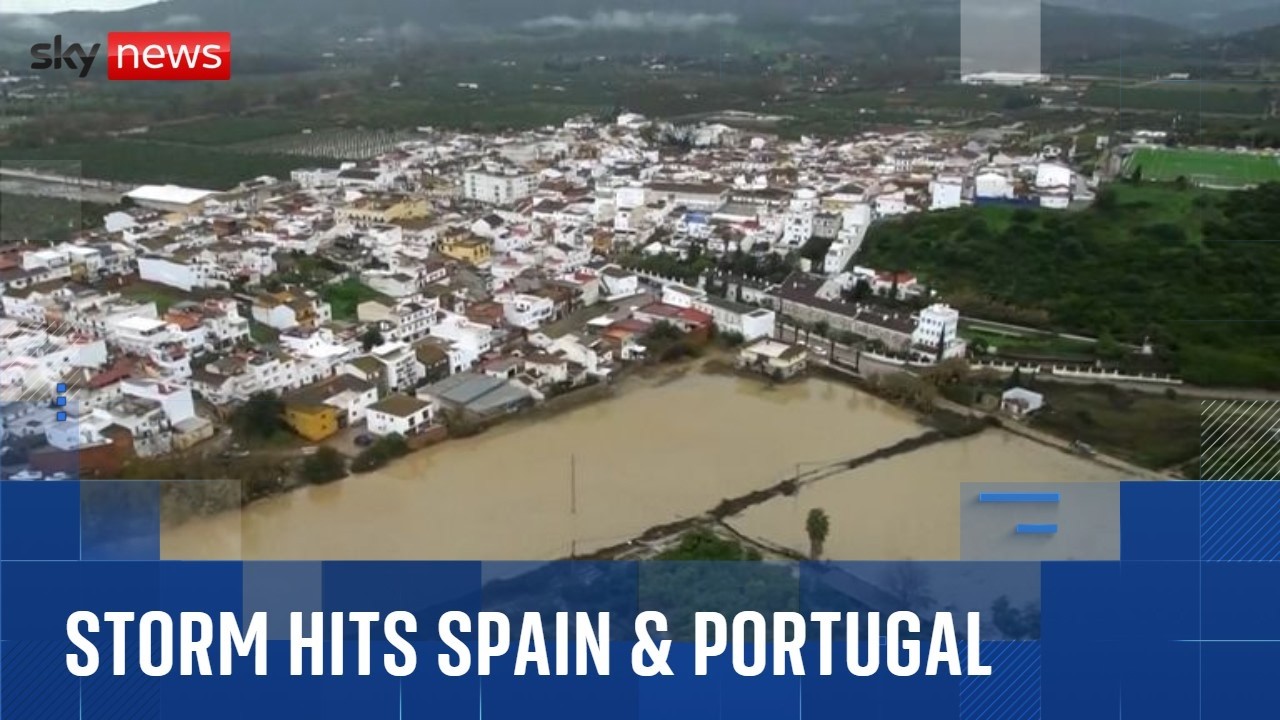 Thousands forced to evacuate as Storm Marta brings more flooding to Spain and Portugal