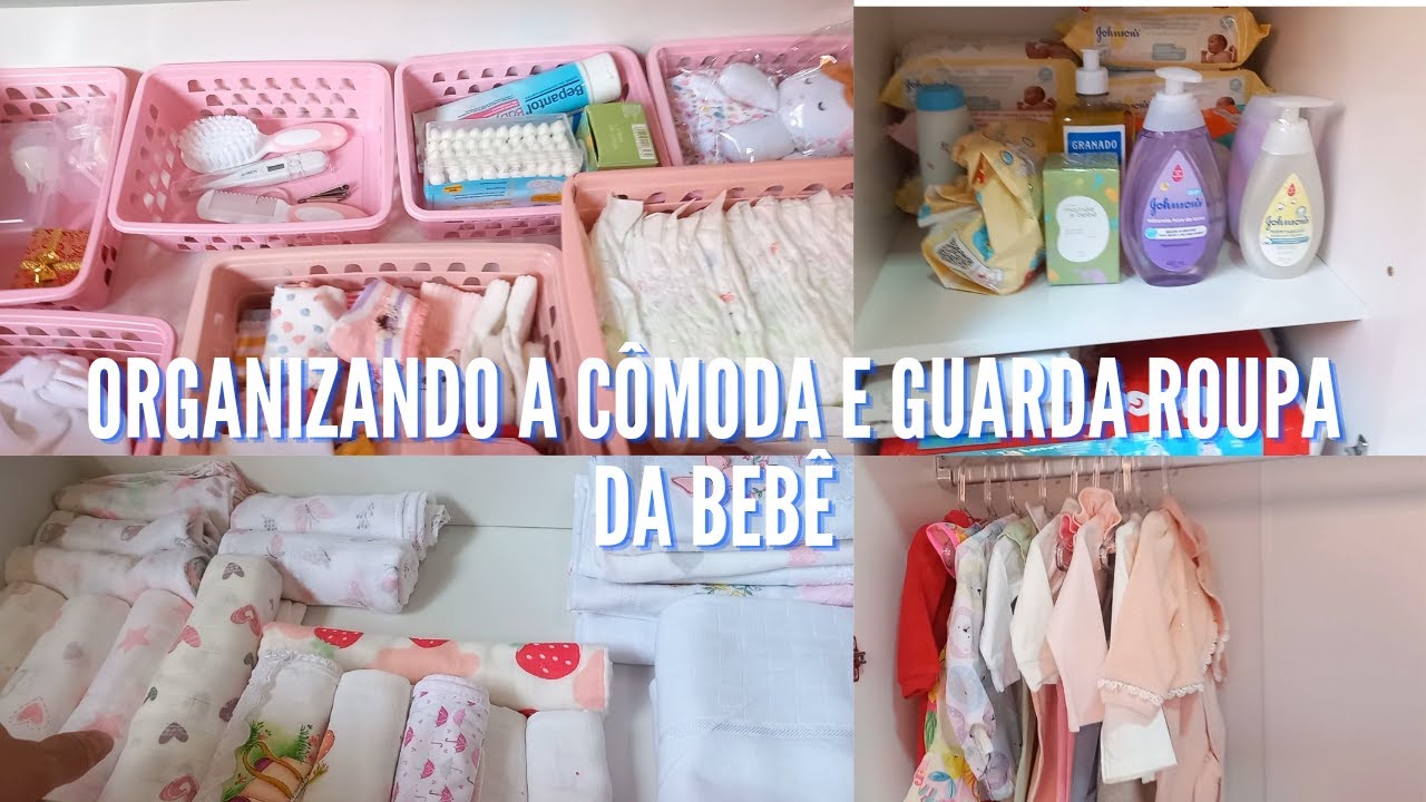 Organizando a cômoda e guarda roupa da bebê/ Aurora❤