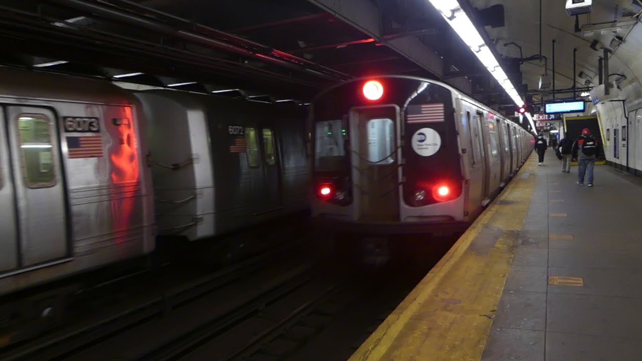 IND 8th Ave Line: R46 & R179 A Trains at 181st St-Fort Washington Ave (PM Rush Hour)