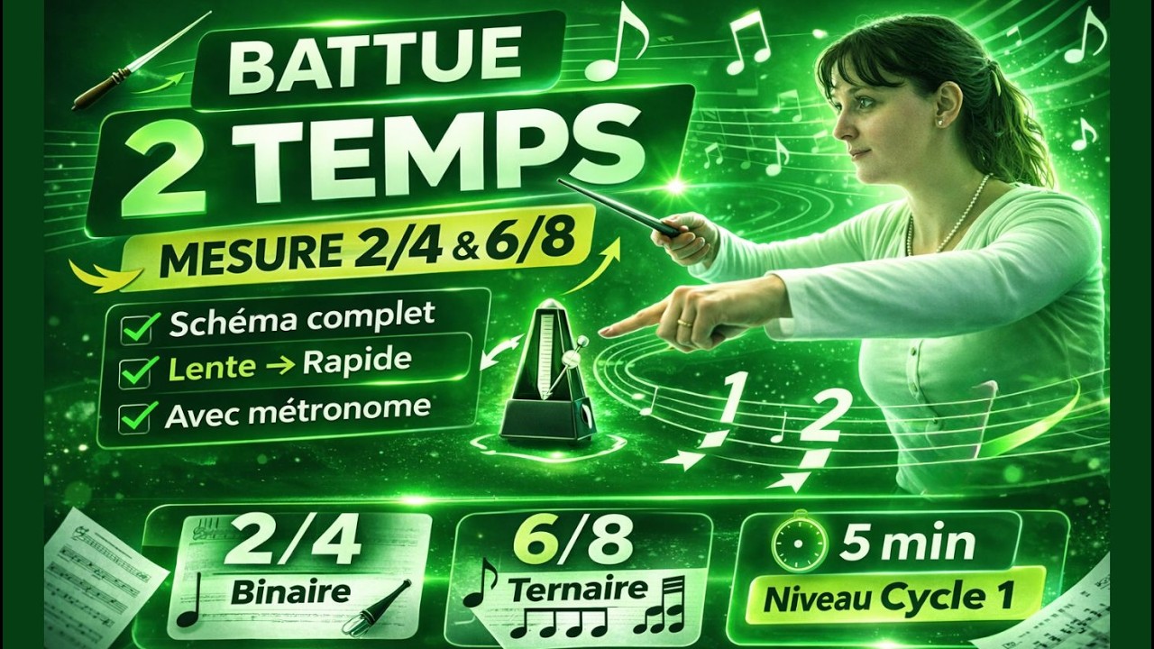 Travailler la battue à 2 temps 🥁 : Rythme et Conduite en Musique 🎹