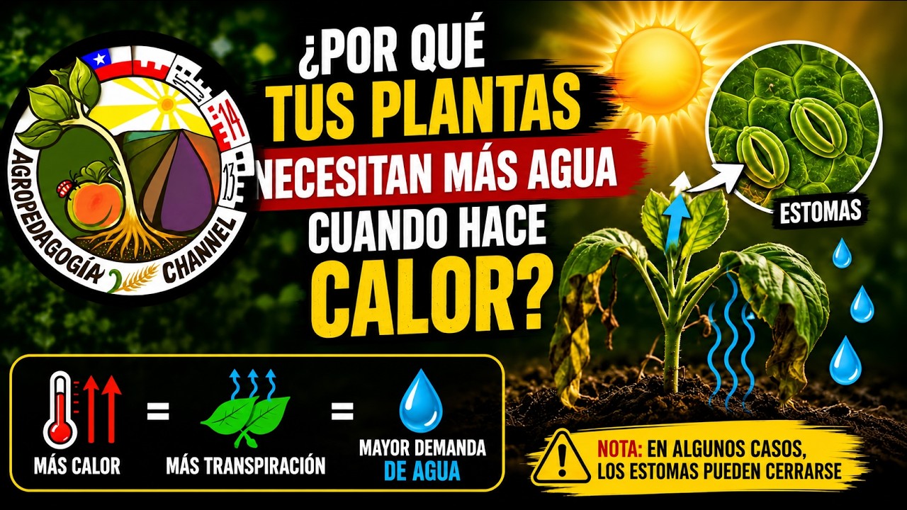 &iquest;Por qu&eacute; las plantas necesitan m&aacute;s agua con alta temperatura? evapotranspiraci&oacute;n y estomas