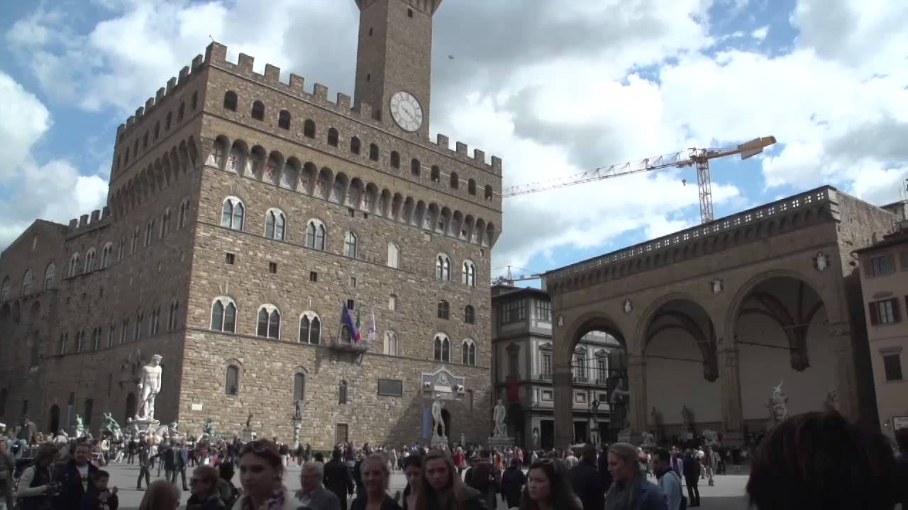 Florence  Italy Duomo, Piazza della Signoria and across the Arno River to Oltrarno
