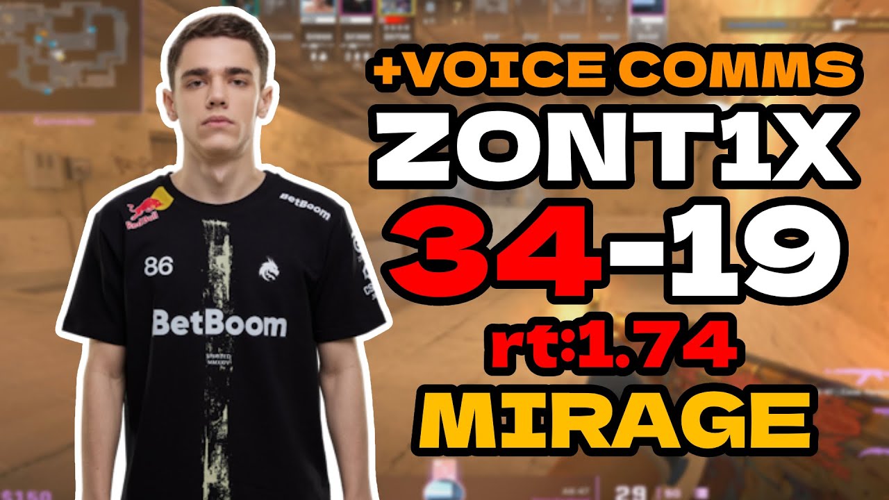 zont1x (34-19) rt:1.74 SoloQ +VOICE COMMS (mirage) l EU FACEIT RANKED l Jul 31, 2025 #cs2 #pov