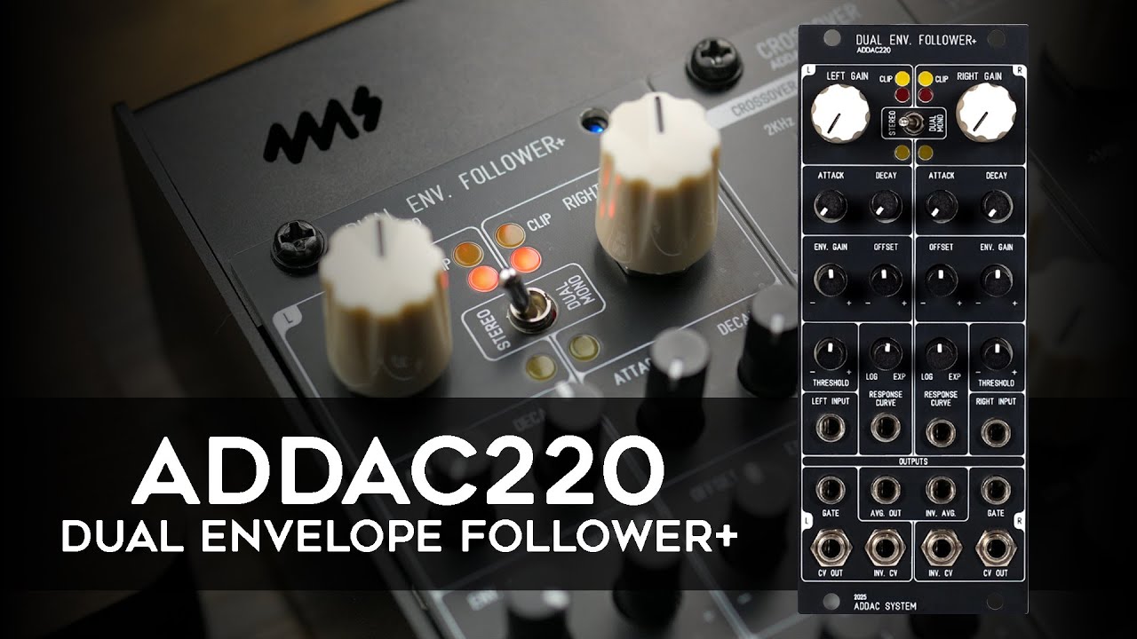 STEREO ENVELOPE FOLLOWER | ADDAC System - ADDAC220 DUAL ENVELOPE FOLLOWER+