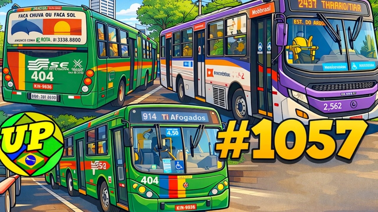 #1057 - Ônibus do Recife: articulados subindo e descendo  viaduto da Torre + ônibus novo Mobibrasil