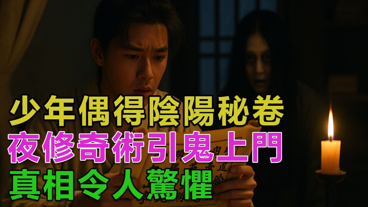民間故事：少年偶得陰陽秘卷，夜修奇術引鬼上門，真相令人驚懼