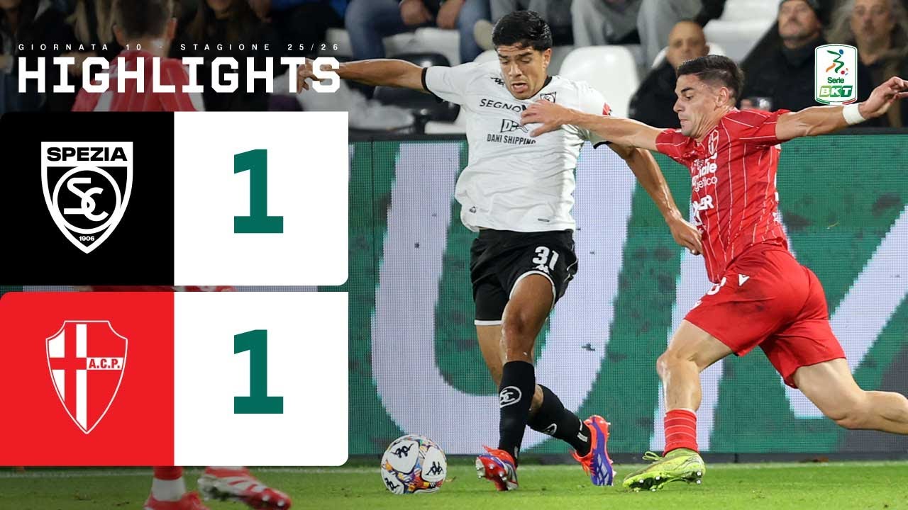 Spezia-Padova 1-1 | Lasagna pareggia il gol di Lapadula nella notte del Picco | HIGHLIGHTS Serie BKT
