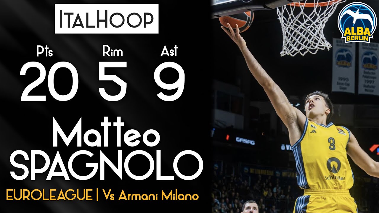 Matteo Spagnolo - Euroleague highlights vs Armani Milano