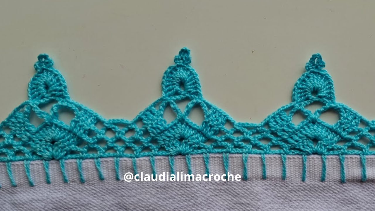 Bico de croche para pano de prato #847