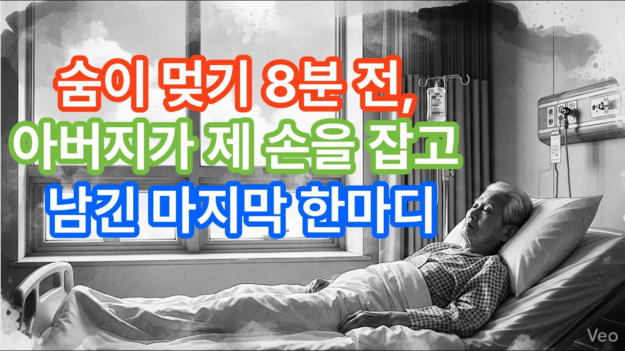 숨이 멎기 8분 전, 아버지가 제 손을 잡고 남긴 마지막 한마디(눈물주의)