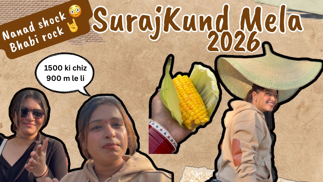 Surajkund Mela 2026 Vlog | Family Day Out | Handicrafts, Food & Fun 🎡✨