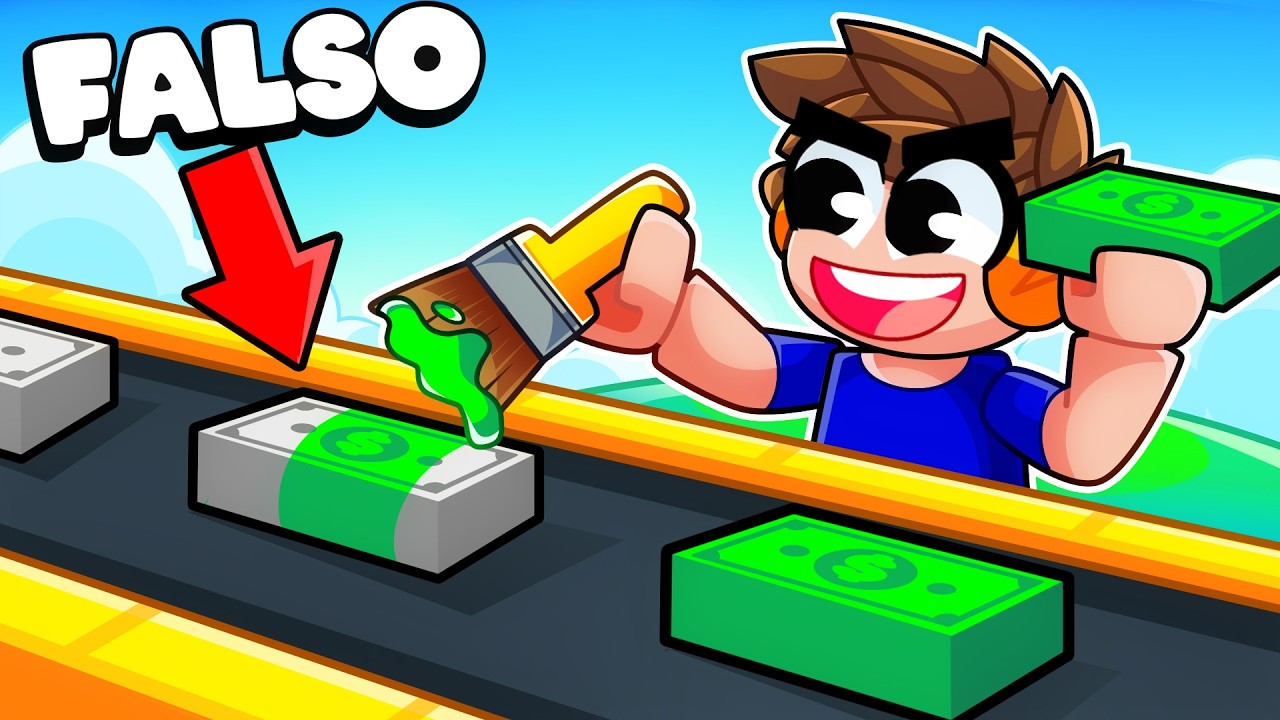 Fiz uma FÁBRICA de DINHEIRO FALSO no Roblox!