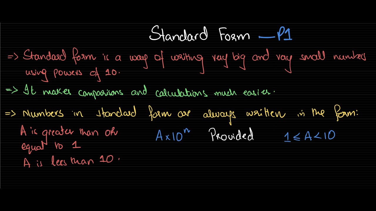 What is Standard Form of a Number? | Identifying Numbers in Standard Form | Foundation(O level Math)