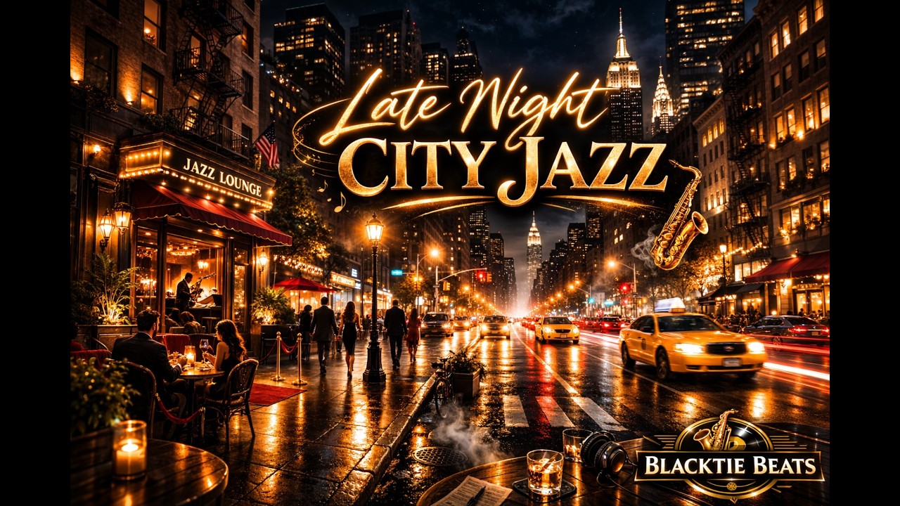 Late Night City Jazz — Smooth Lo-Fi Jazz for Studying, Focus & Night Drives | Blacktie Beats